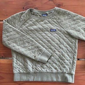 Patagonia organic cotton quilted crewneck sweater